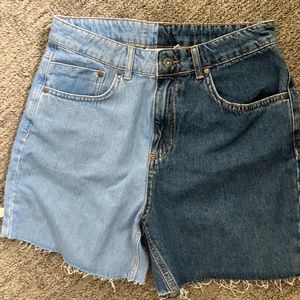 Ragged priest jeans split shorts